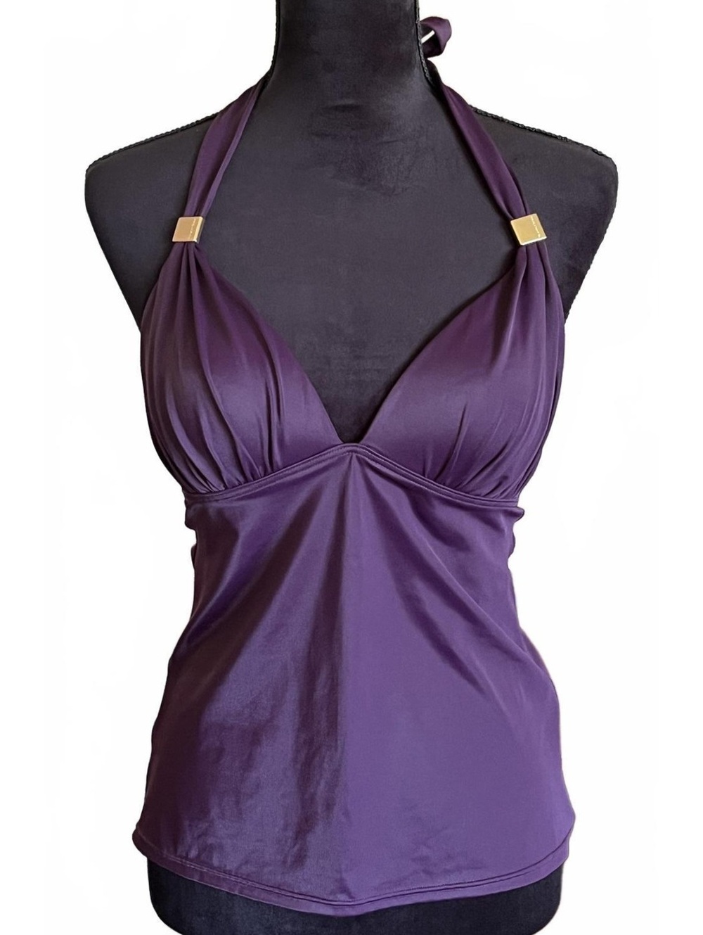 Victoria's Secret Purple Halter Tankini Swim Top